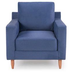 Durian Modern Blue Fabric Velvet Stevens 1 Seater Sofa-image-53