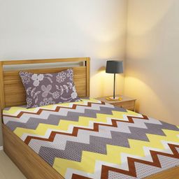 IVAZA Yellow Floral 200 Microfiber Single-image-86