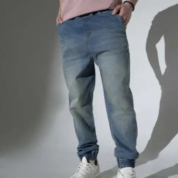 Hubberholme Blue Relaxed Fit Jogger Jeans-image-105