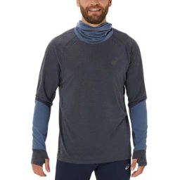 Asics Grey Slim Fit Colour Block Sports Hoodie-image-38