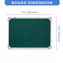 EDUWAY 61x91 cm Green Notice Board with 20 Push-Up Pins Combo ‎Rectangular image 2