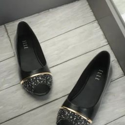 Elle Women's Black Peeptoe Shoes-image-4