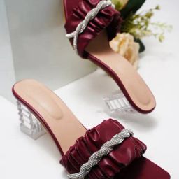 The White Pole Women's Maroon Casual Sandals-image-44