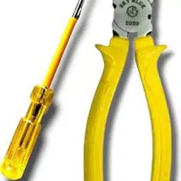 Sky Blue Sb_3 Star Yellow Plier & Yellow 2 In 1 Screwdriver Lineman Plier 203.2 mm (8 Inch) Set of 2 Pcs-3