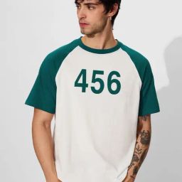 The Souled Store White & Teal Cotton Regular Fit Printed T-Shirt-image-34