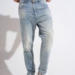 SHOWOFF Men Jean Straight Fit Low-Rise Light Fade Bleached Stretchable Jeans-picture-32
