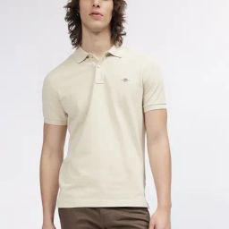 GANT Solid Polo Neck Slim Fit T-Shirt-picture-26