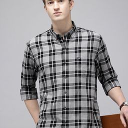 Arrow Manhattan Slim Fit Checked Pure Cotton Casual Shirt-picture-19