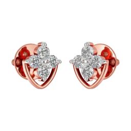 Joyalukkas 18k Rose Gold & Diamond Blooming Affection Earrings-image-46