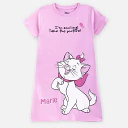 Nap Chief Girls Pink Cotton Graphic Dress-image-67