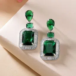 ZENEME Diamond Shaped Drop Earrings-40