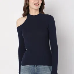 Vero Moda Ribbed Cotton Pullover Sweater-image-68