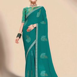 Anouk Rustic Ethnic Motifs Poly Georgette Saree-8