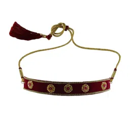 Vidhya Kangan Red Brass Necklace-image-4