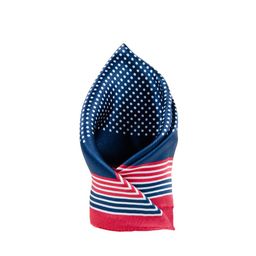 Tossido Blue Printed Silk Pocket Square-image-59