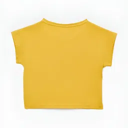 ELLE Girls Self Design Round Neck Pure Cotton Embroidered Boxy T-shirt-picture-13