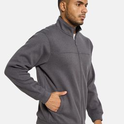 Octave Men Front-Open Mock Collar Casual Sweatshirt image 4