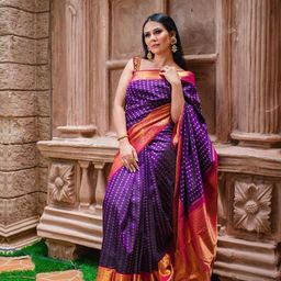Visit Wear Woven Design Zari Pure Silk Banarasi Saree-image-98