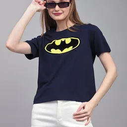 Free Authority Women Batman Graphic Printed Round Neck Cotton T-shirt-picture-44