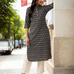 Moda Rapido Women Ethnic Motifs Printed Regular Pure Cotton Kurta with Trousers-31