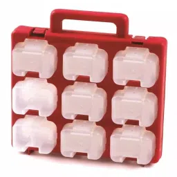 RS PRO 18 Cell Red, White Plastic Compartment Box, 330mm x 330mm x 130mm Model No 2595123-37