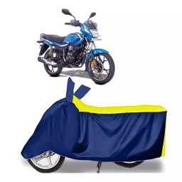 Auto Pearl Bike Cover for Bajaj Platina 110 (Yellow & Blue)-90