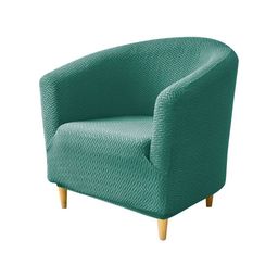 HOKIPO Continental Green Premium Jacquard Stretchable Tub Chair Cover Slipcover-image-60