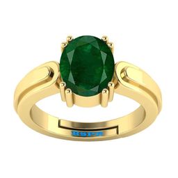 RSPR Certified 8.25 Ratti 7.62 Carat Emerald Panna Gemstone Ring-image-82
