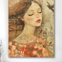 Art Street Brown & Beige Canvas Abstract Printed Wall Art-0