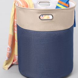 Waterproof and Collapsible Denim Laundry Bag Cum Storage Bag Round - Blue-11
