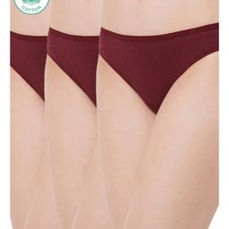 Inner Sense Organic Cotton Antimicrobial Pack Of 3 Solid Maternity Bikini Cut Style Panties - Persian Plum-picture-20