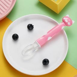 Domenico Baby Love Soft Tip Silicone Gel Spoon - Pink-18