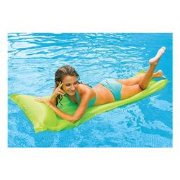 Planet of Toys Inflatable Swimming Pool Floats for Adults with Headrest | Floating Lounge Mat | Floaters for Swimming Pool for Adult | Swimming Pool Accessory Float for Kids & Adults - 183cm x 69cm-77