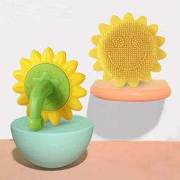 Sunflower Shaped Silicon Bath Brush - Yellow-image-75