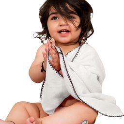 Mumma's Touch Organic Bamboo Baby Large Bath Towel - White - Pack of 1-image-92