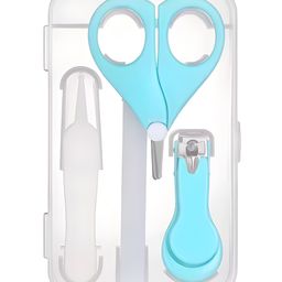 Cozy Vibes 4pcs Baby Healthcare Kits Baby Nail Care Set Infant Finger Trimmer Scissors Nail Storage Box for Travel Baby Care Kit-Pack of 1- Color May Vary-83