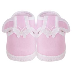 Neska Moda Butterfly Applique Detailed With Velcro Closure Booties - Baby Pink-picture-37
