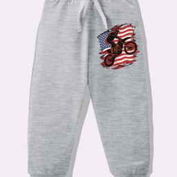 KAVEE Pure Cotton Knit Bike Printed Biowashed Lounge Pants - Grey-picture-32
