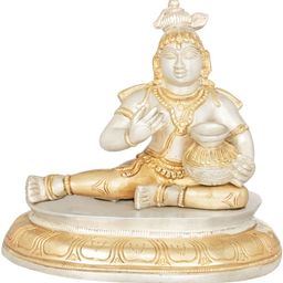 Exotic India Silver-Toned Religious Idol Showpiece-image-82
