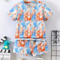 YK Boys Printed Round Neck Short Sleeves T-Shirt And Short-image-80