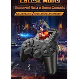 TMG Handheld Game Video Game 8-bit 520 in 1 Classic Retro Games Handheld Gamepad Game Console - 2.5 inch Screen Rechargeable AV TV Out(Black) image 5