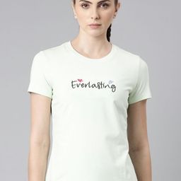 Xtep Women Typography Printed Round Neck Cotton T-shirt-image-34