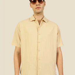 Thomas Scott Beige Regular Fit Texture Shirt-picture-38