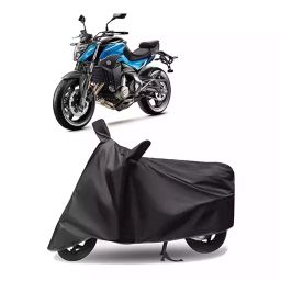 Auto Pearl Polyester Two Wheeler Cover for CFMoto Roadster 650 (Grey)-image-69