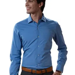 Turtle Blue Cotton Slim Fit Shirt-picture-33