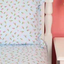 Nigh Nigh Vintage Rose Blue Cotton 300 TC Kids Bed Linen Set-image-88