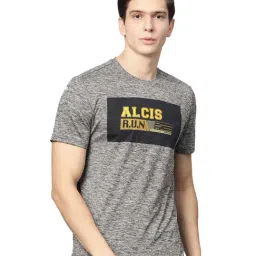 ALCIS Dark Grey Round Neck T-Shirt-image-47