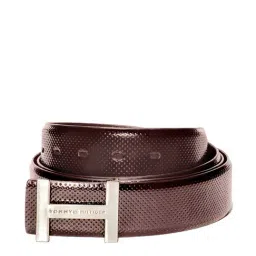 Tommy Hilfiger Yangy Brown Leather Waist Belt for Men-image-3