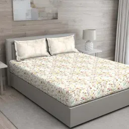 GM Beige 100% Cotton 144 TC King Bedsheet Set-picture-33