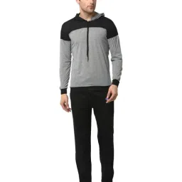 Vimal Jonney Grey & Black T-Shirt & Trackpants-picture-5